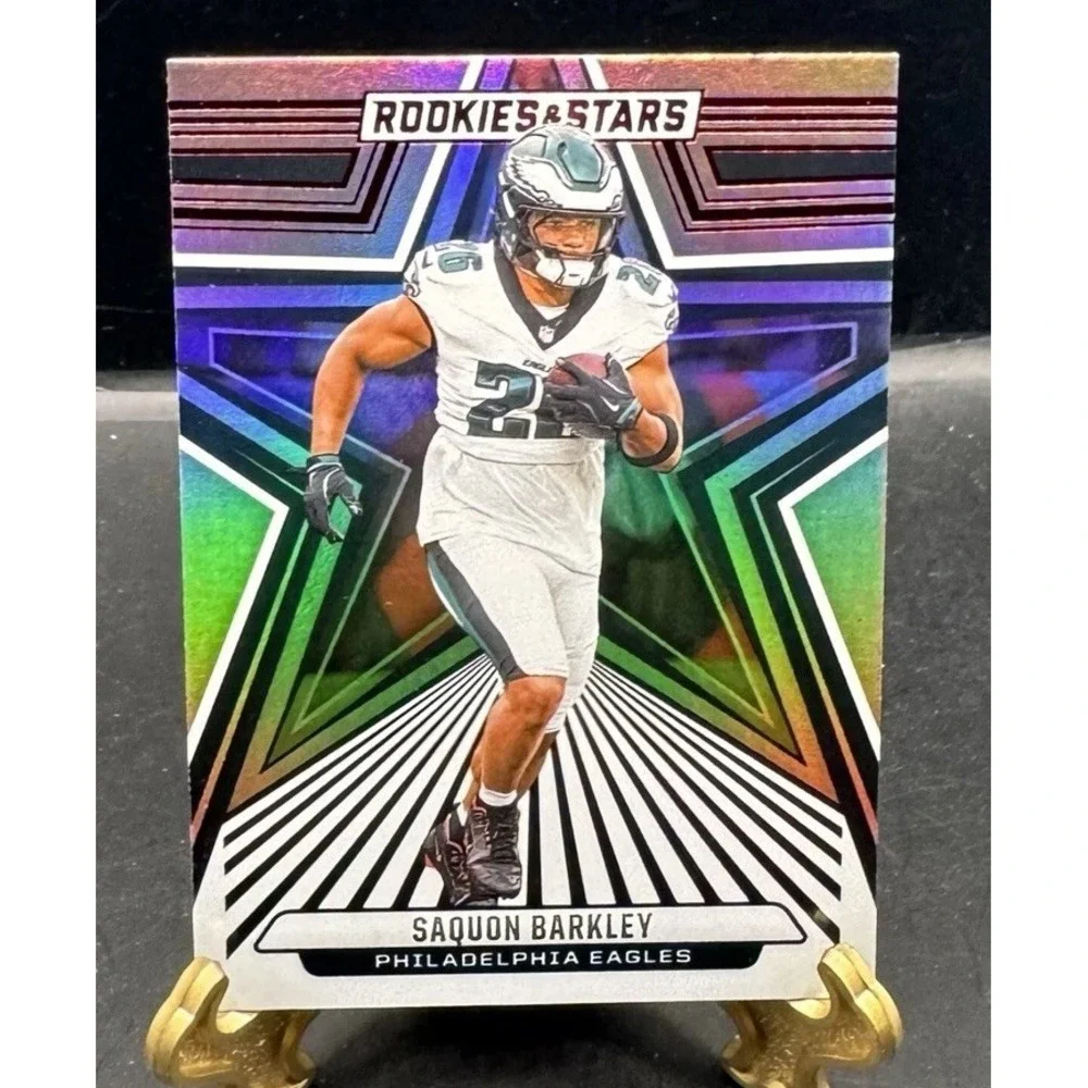 2024 Rookies &‎ Stars Saquon Barkley Base Longevity Silver Holo